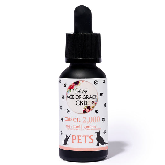 2,000mg CBD Pet Oil (3.3% Concentration), Unflavored, 30mL
